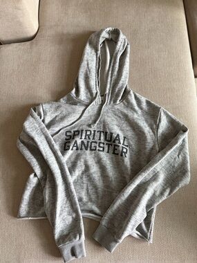 Spiritual Gangster Gray Cropped Hoodie